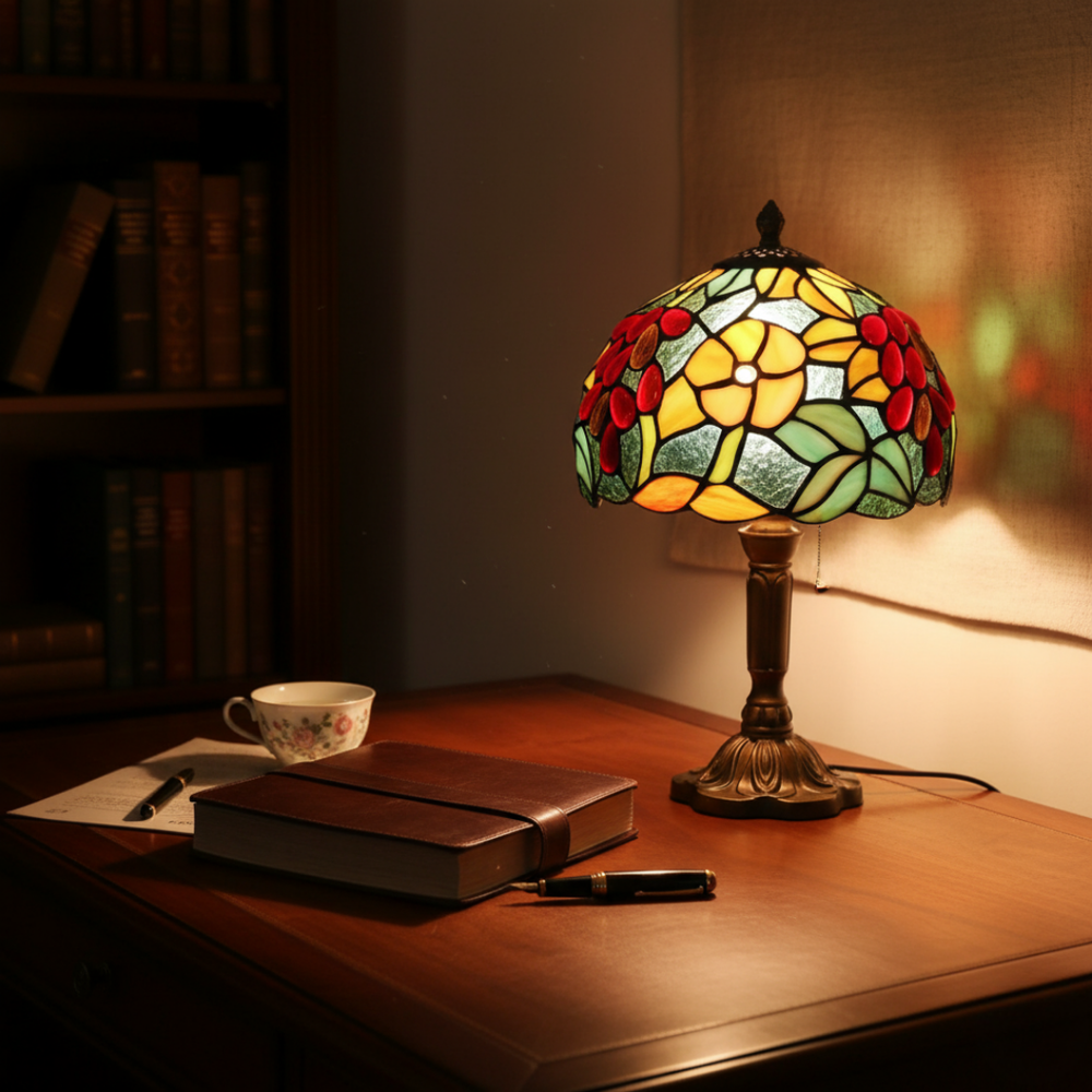 Lampa stołowa witrażowa - Arizona