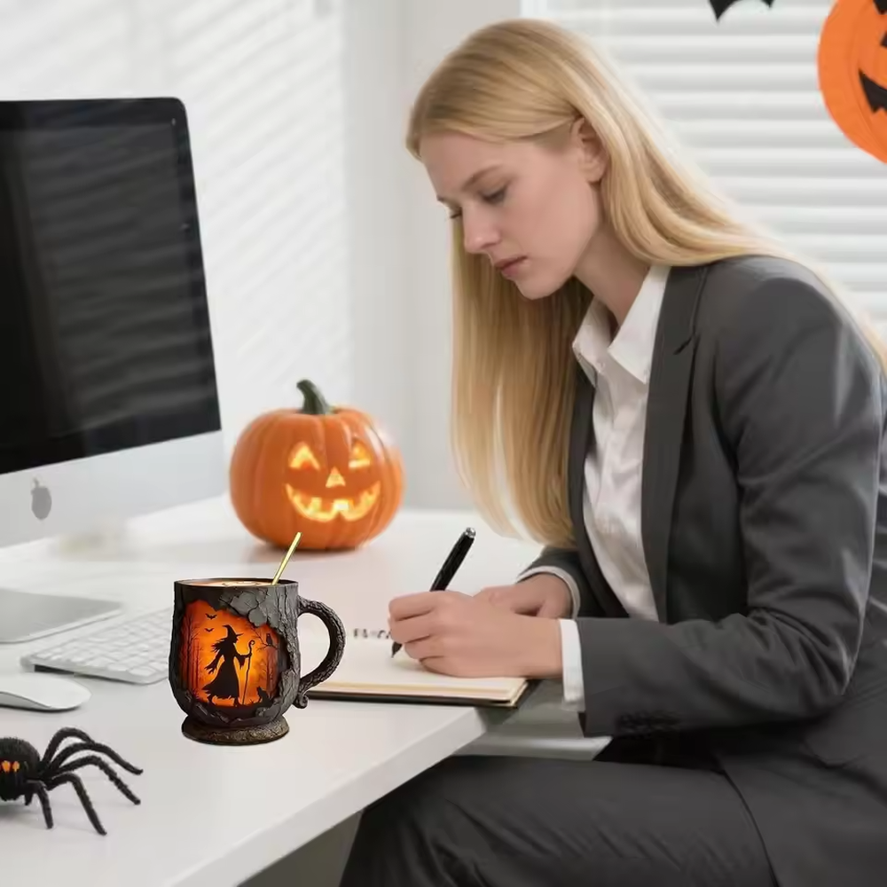 Kubek 3D na Halloween - Edycja Czarownica