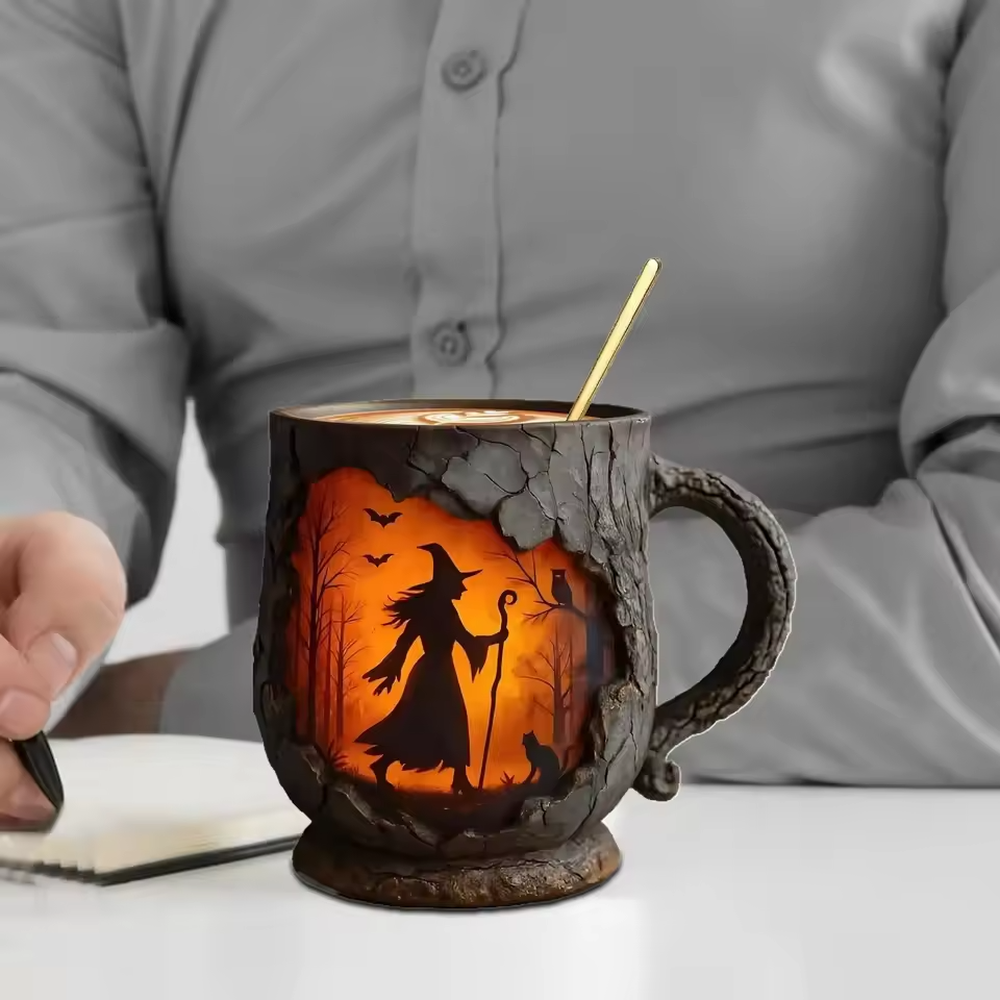 Kubek 3D na Halloween - Edycja Czarownica