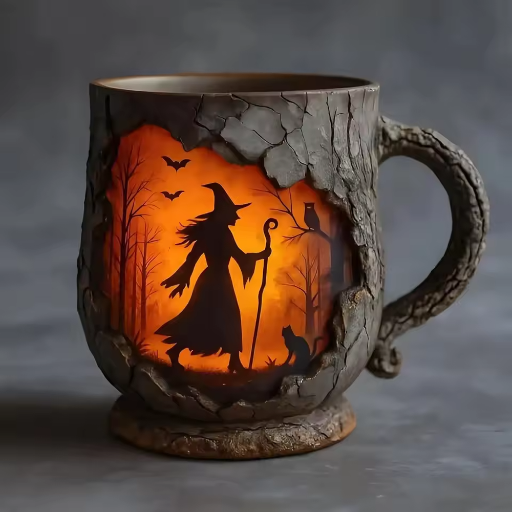 Kubek 3D na Halloween - Edycja Czarownica