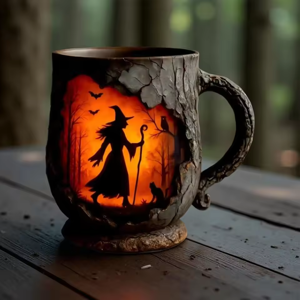 Kubek 3D na Halloween - Edycja Czarownica