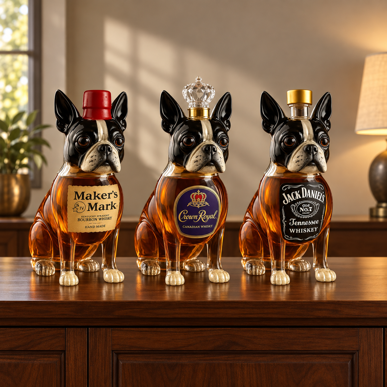 Karafka do whisky - Edycja Boston Terriera