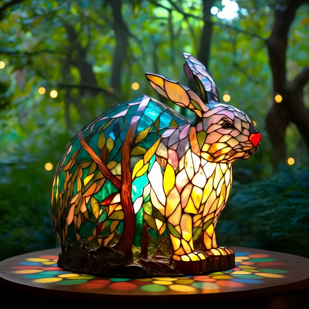 Lampa witrażowa - Czarujący królik Noppie