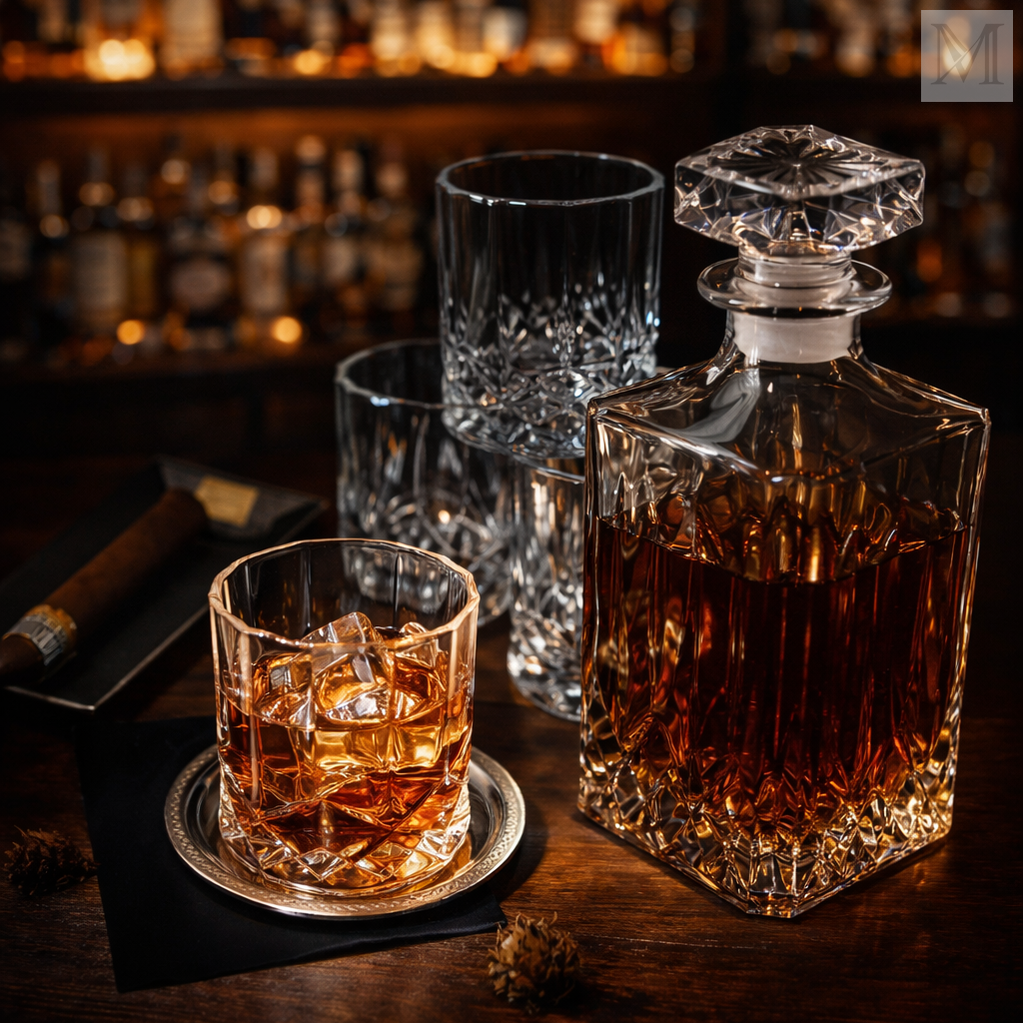 Karafka do Whisky - Zestaw z Butelką i Szklankami