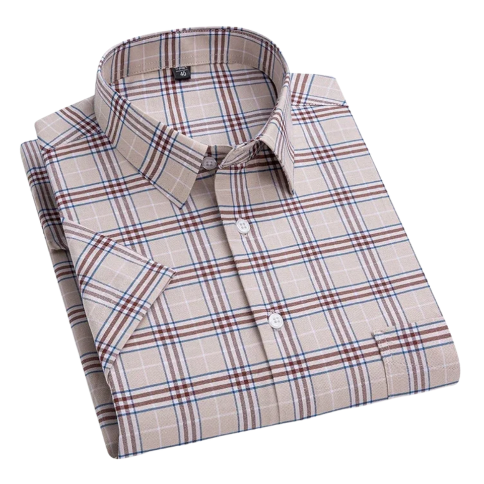 Kasper™ | Krótki rękaw Katoonskjorte