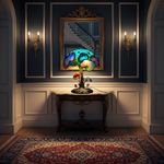 Kwiatowa lampa boho z grzybami