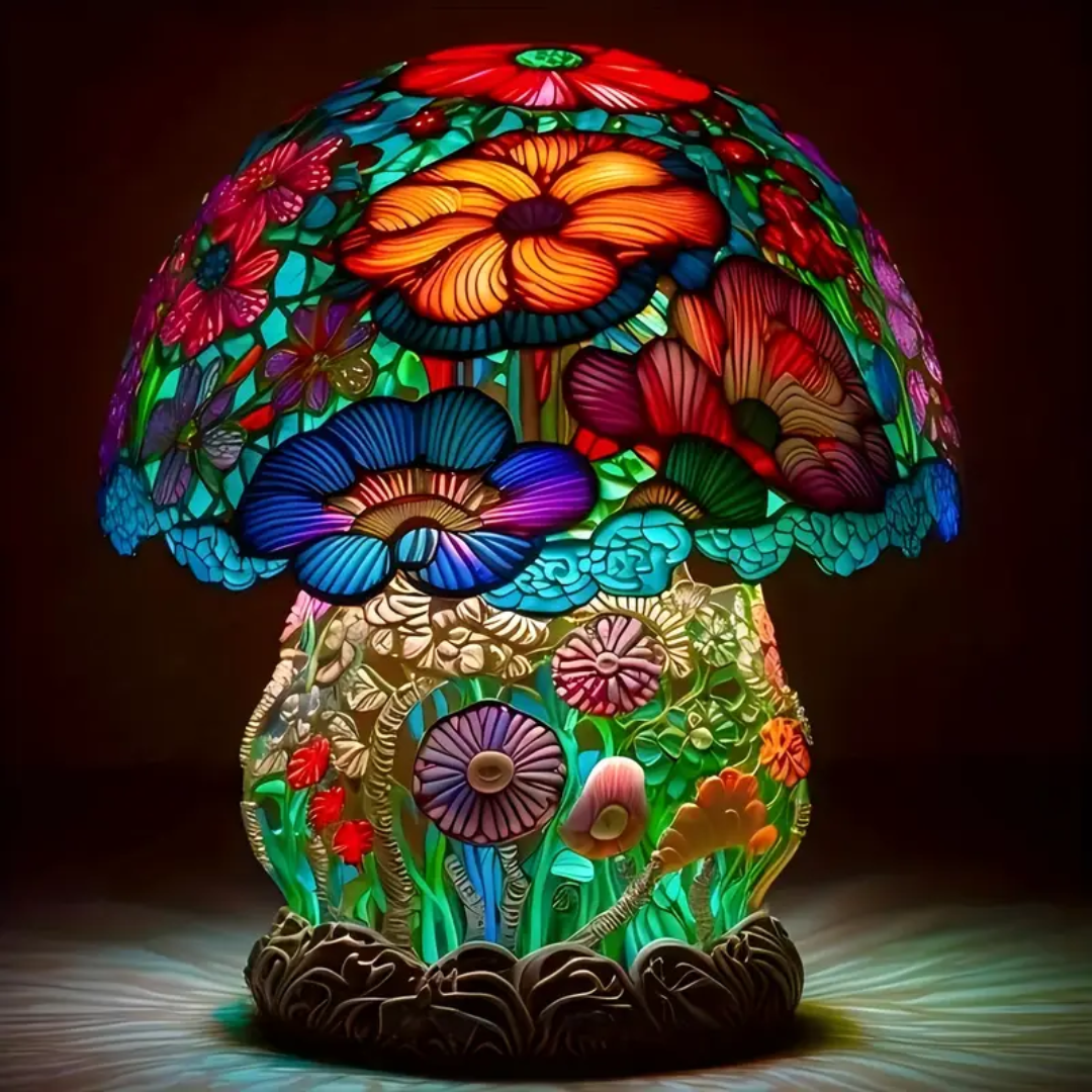 Mrożona lampa w kształcie grzyba