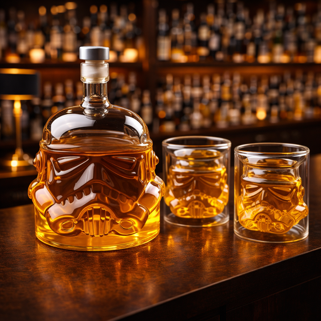 Karafka do whisky - Zestaw Hełm Szturmowca ze szklankami