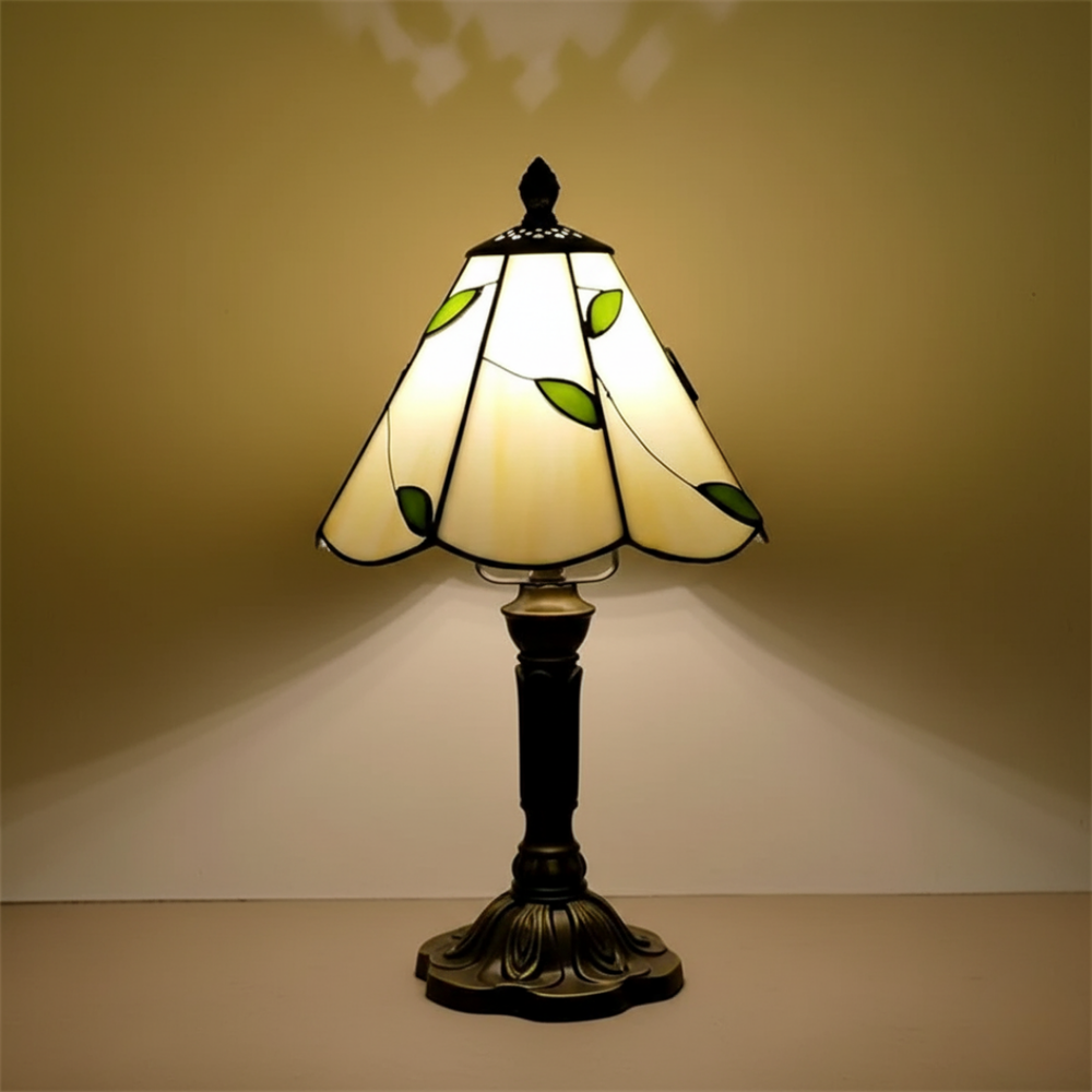 Lampa stołowa witrażowa - Powiew wiatru