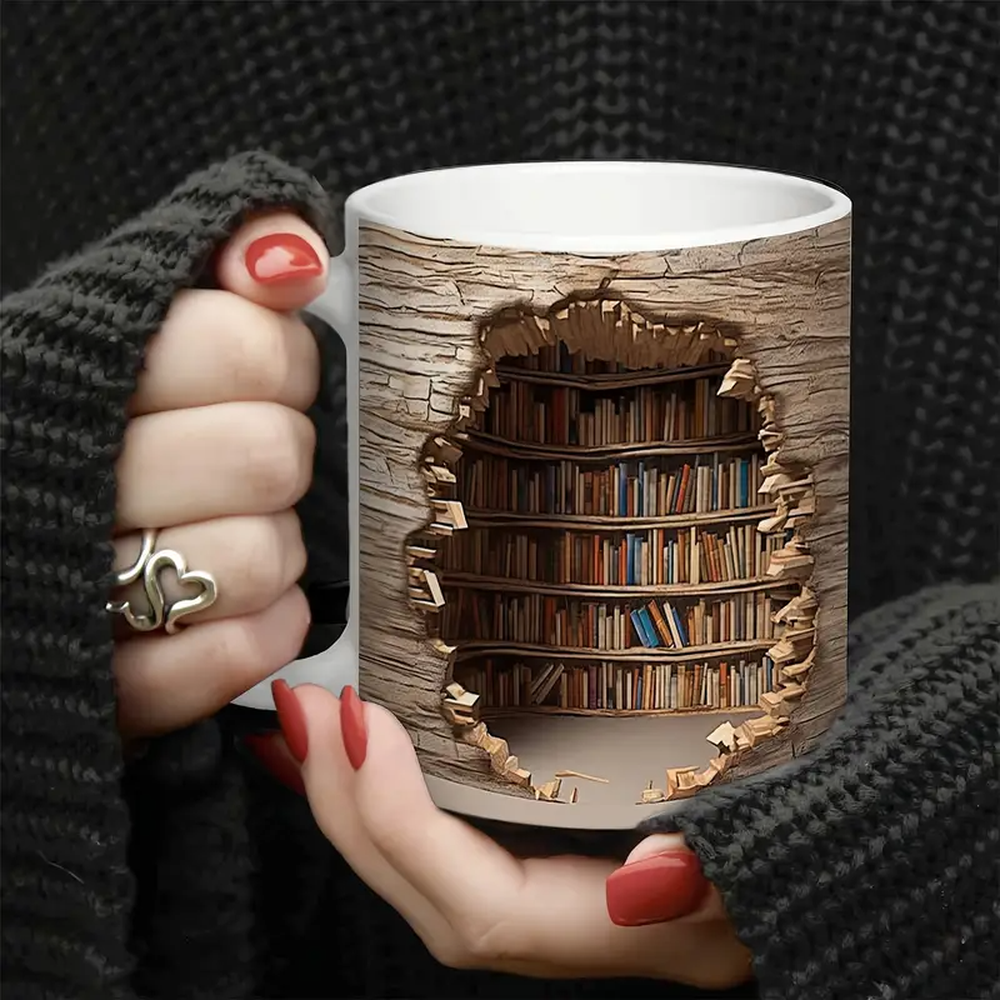 Kubek z biblioteczką 3D - Edycja Sekretna Półka