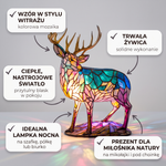 Lampa witrażowa - Czarujący jeleń Sandy - najważniejsze cechy