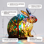 Lampa witrażowa - Czarujący królik Noppie - cechy i wymiary