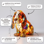 Lampa witrażowa - Basset Hound - cechy i wymiary