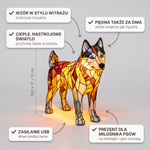 Lampa witrażowa - Husky - cechy i wymiary