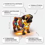 Lampa witrażowa - Mops - cechy i wymiary
