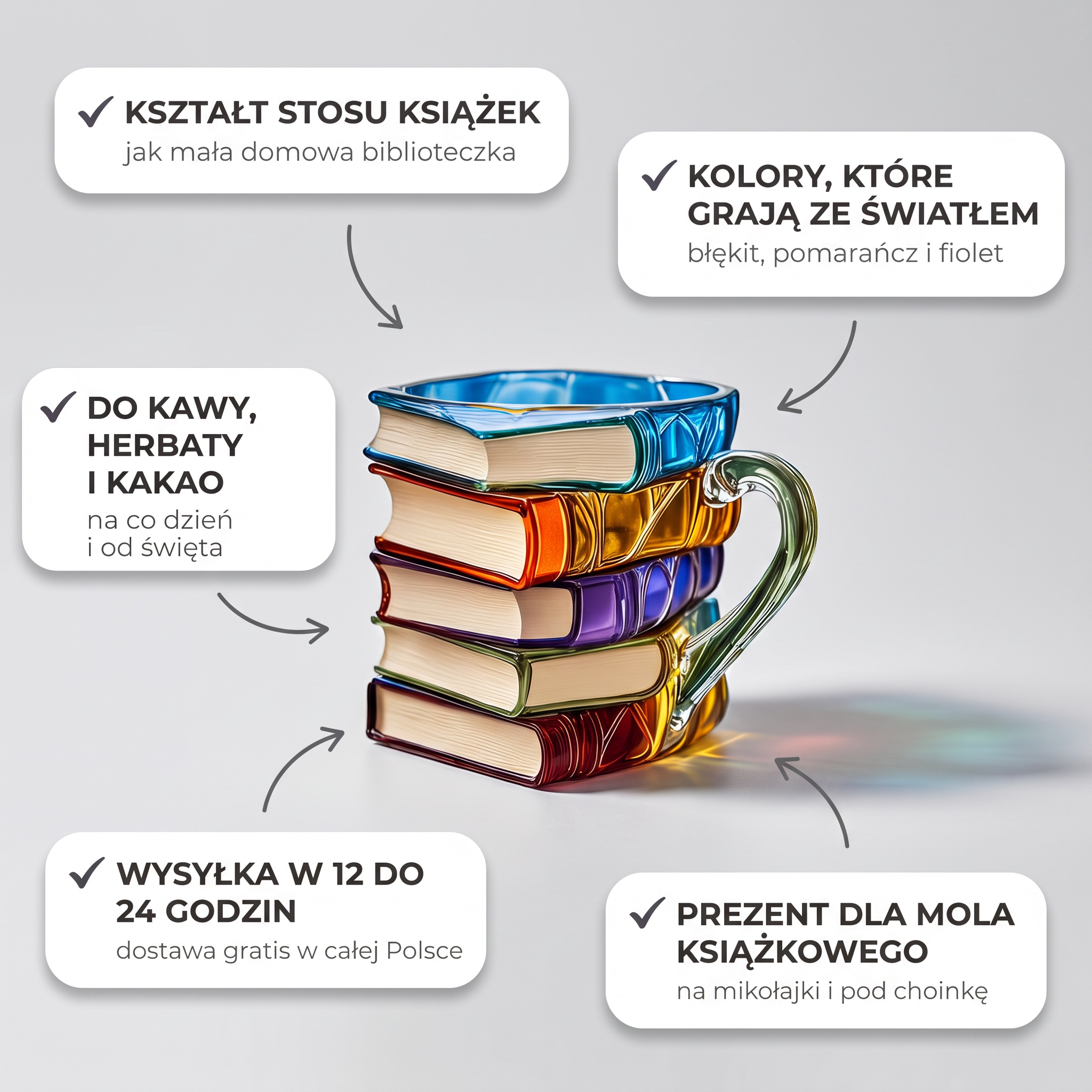 Kubek 3D dla mola książkowego - Edycja Aurora - najważniejsze cechy