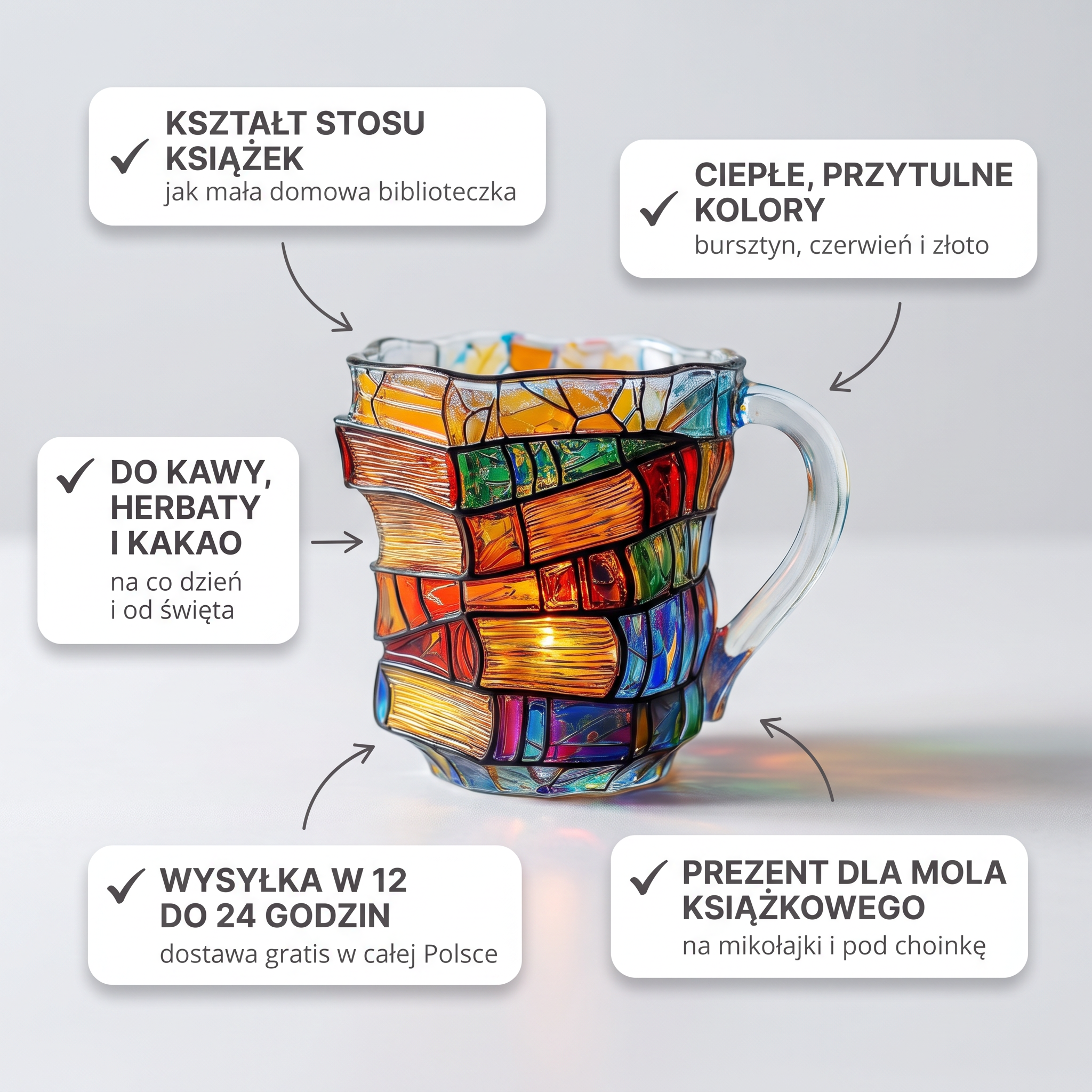 Kubek 3D dla mola książkowego - Edycja Luna - najważniejsze cechy