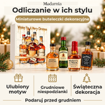 Kalendarz adwentowy z ozdobnymi miniaturami butelek – kolekcja whisky – dekoracyjne miniatury butelek, osobisty motyw, grudniowe niespodzianki i świąteczna aranżacja. Wręcz przed grudniem.