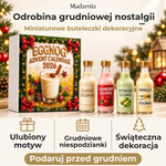 Kalendarz adwentowy z ozdobnymi miniaturami butelek – Eggnog – dekoracyjne miniatury butelek, osobisty motyw, grudniowe niespodzianki i świąteczna aranżacja. Wręcz przed grudniem.
