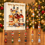 Kalendarz adwentowy z ozdobnymi miniaturami butelek – kolekcja whisky – widok produktu.