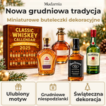 Kalendarz adwentowy z ozdobnymi miniaturami butelek – Classic Whiskey – dekoracyjne miniatury butelek, osobisty motyw, grudniowe niespodzianki i świąteczna aranżacja.